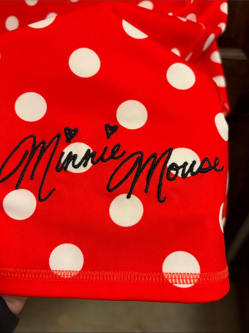 Disney Minnie Mouse Red and White Polka Dot athletic dress. - Picture 3 of 5